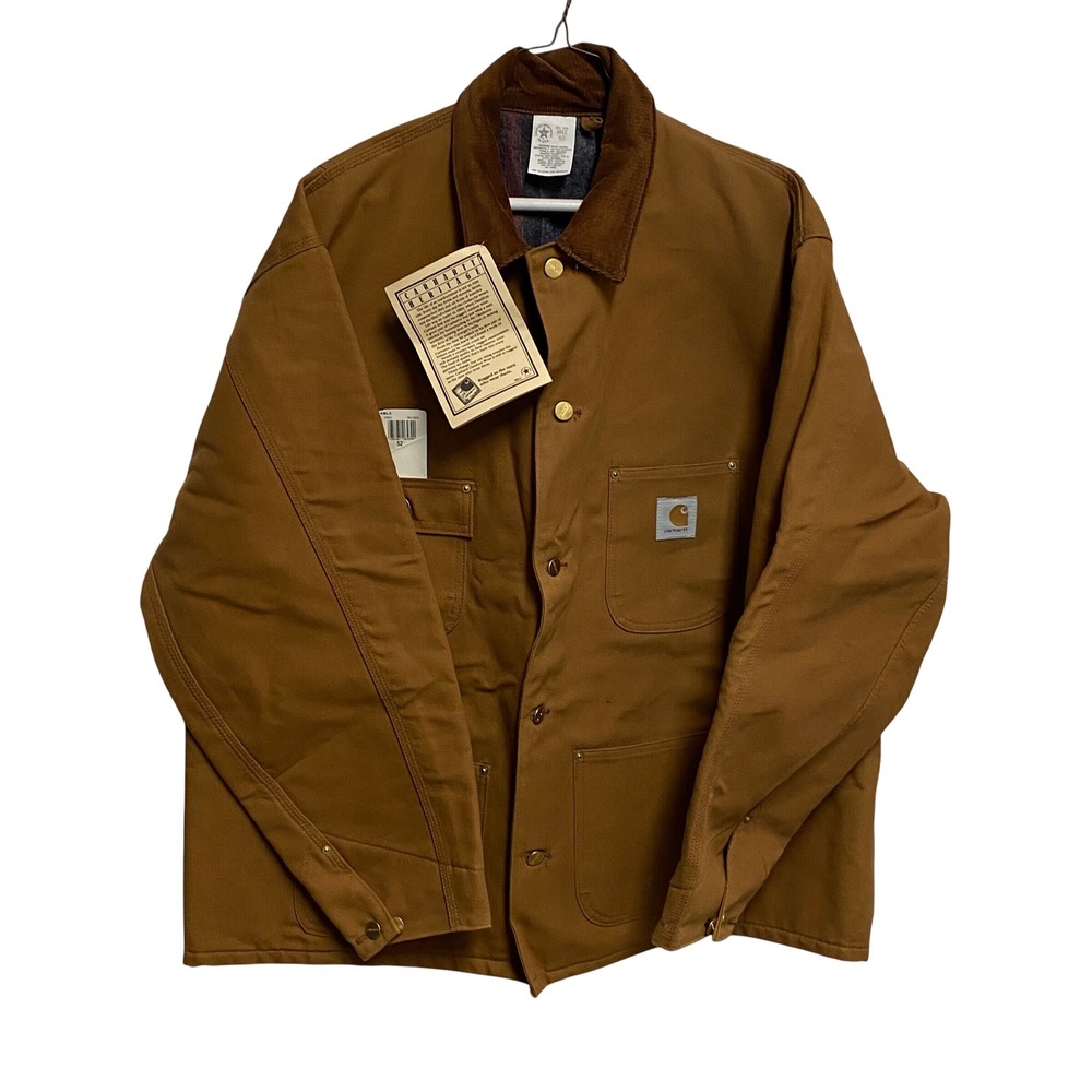 NOS‎ Vintage Carhartt 6BLC Chore Coat 2XL 52R Blanket Lined Brown Duck USA